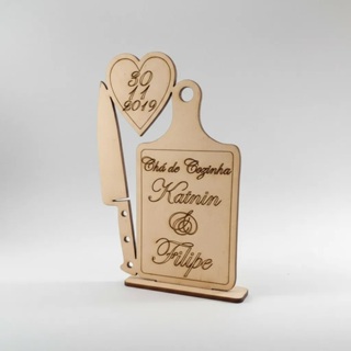 10 centro de mesa personalizado chá cozinha noivos tábua faca em Oferta na Shopee