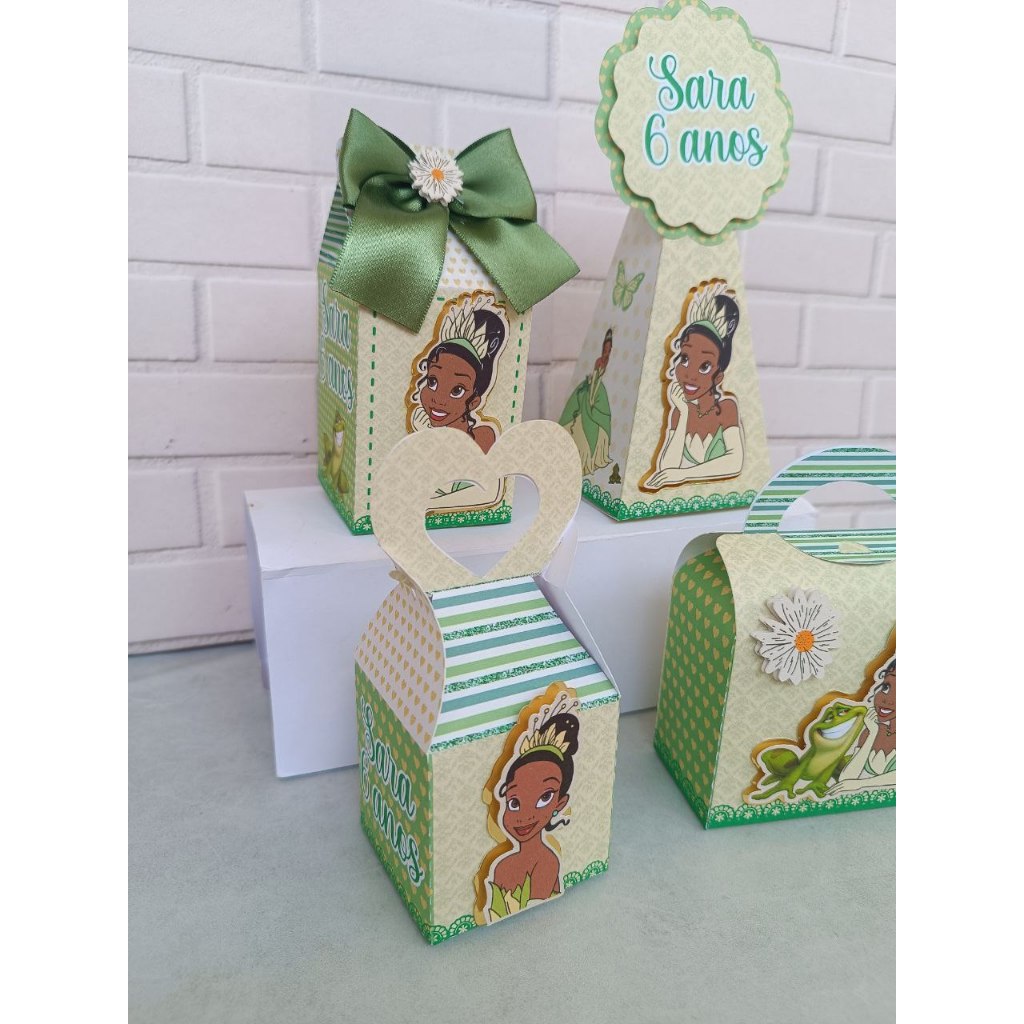 Kit Lembrancinhas Personalizadas – Princesa Tiana A Princesa e o Sapo - Pegue e monte Princesa Tiana
