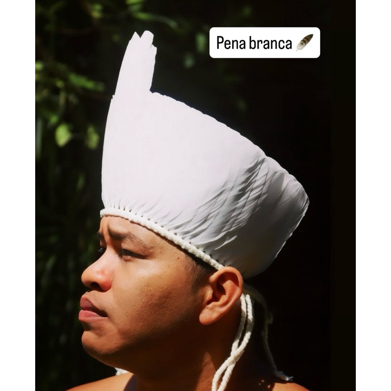 Cocar Guipo Pena Branca