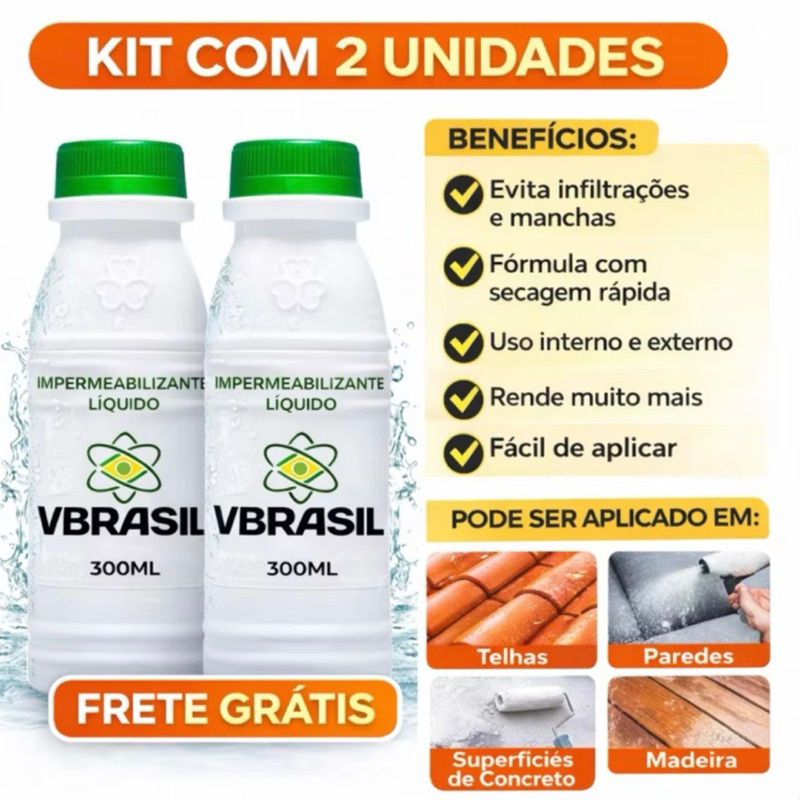 Impermeabilizante para Pisos Paredes Tecidos Concreto produto para Proteção Contra Umidade VBrasil