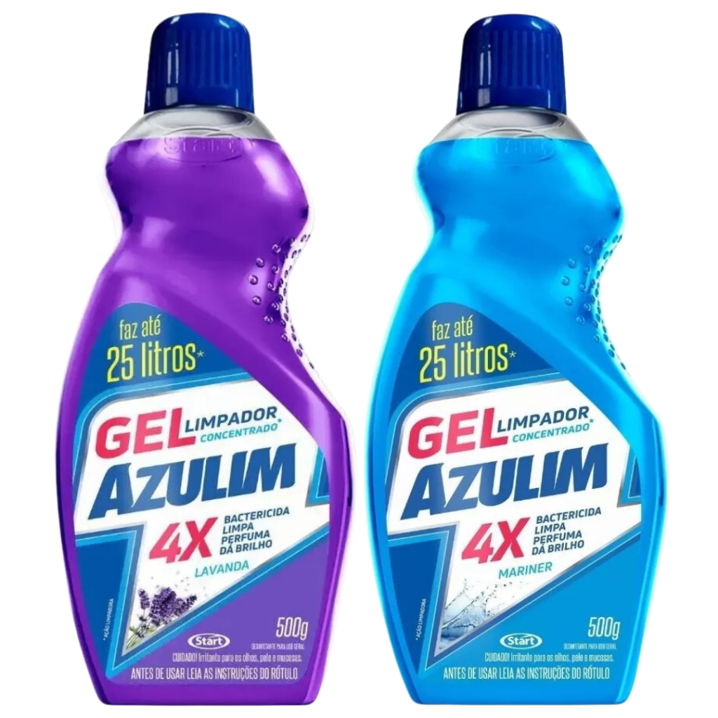 Limpador Concentrado Gel Azulim 4 em 1 500ml Limpeza - Rende até 25 Litros em Oferta na Shopee