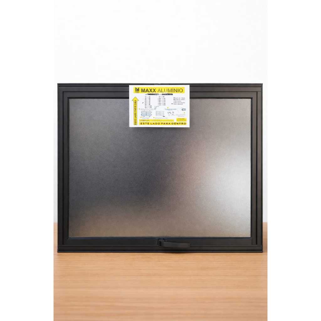 Janela para Banheiro 60x80 Alumínio Preto | Vitro Max Ar | Ventilação e Privacidade em Oferta na Shopee