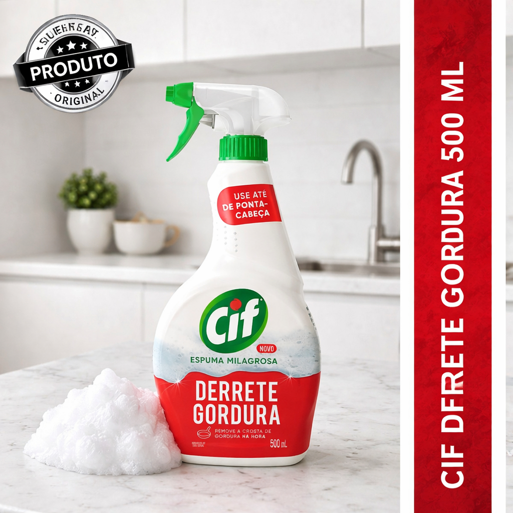 Cif Espuma Milagrosa Derrete Gordura 500ml  | Limpeza Pesada Cozinha Fogão Azulejo Desengordurante