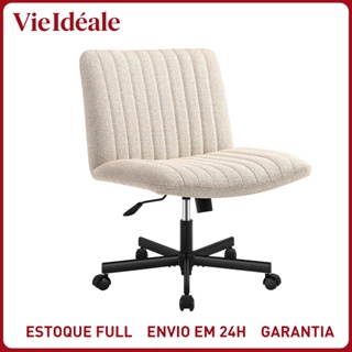 Cadeira de Escritório Ergonômica Confortável com Rodas Giratória - Estofado Acolchoado Grosso, Altura Ajustável em Oferta na Shopee