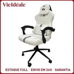 Cadeira Gamer com Encosto Lombar Ajustável, Reclinação 90-135°, Tecido Respirável, Suporta 120kg