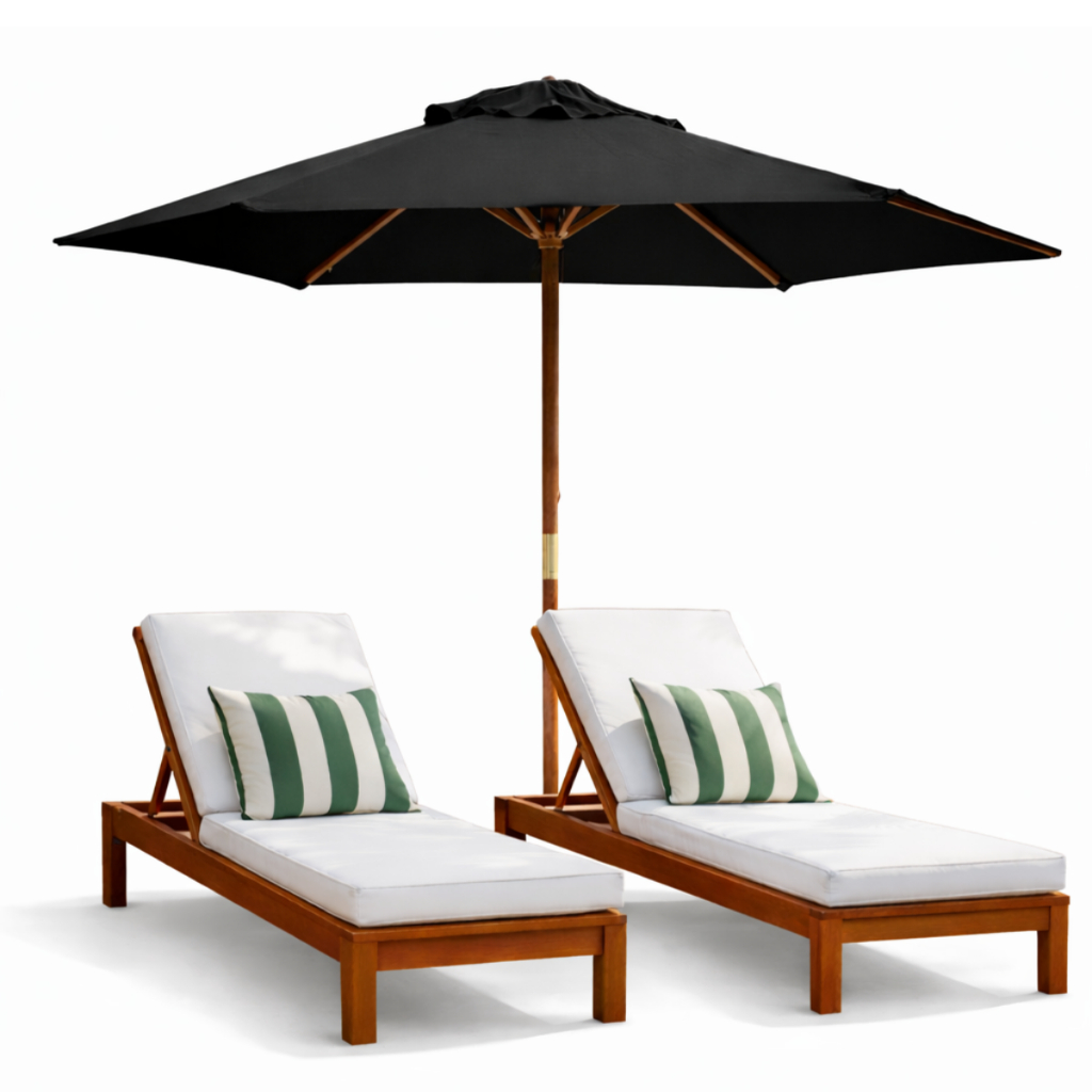 Ombrelone Madeira Gigante Central Redondo 3,00 Piscina Praia