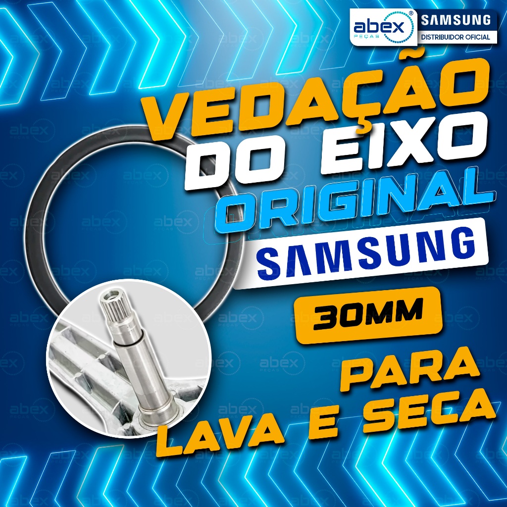 Anel De Vedacao Eixo Tripé Lava E Seca Samsung 30 mm WD10M WD11A WD103U WD106U 6044-002157 Original