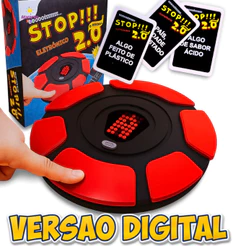 Jogo de Tabuleiro Stop 2.0 Eletrônico Caça Palavras para Família e Crianças