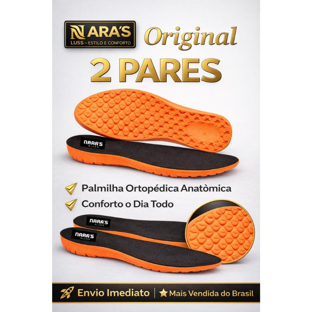 Kit Palmilha Gel Ortopédica Anatômica Anti Impacto  Não Cansa os Pés Tênis Bota Coturno Sapatos