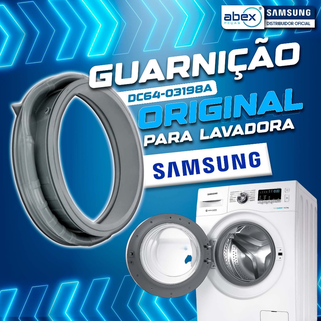 Borracha Gaxeta Porta Vedação Lavadora Samsung 11 Kg WW11J44530W WW10J6410EW DC64-03198A Original