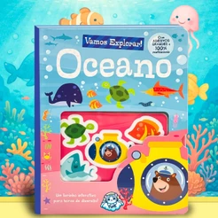 Livro Infantil Adesivos Reutilizáveis Cenários para Montar e Decorar Adesivos Fundo Do Mar Oceano