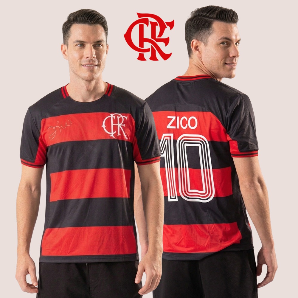 Camiseta Flamengo Zico Masculina Leve com Estilo Esportivo e Toque Premium