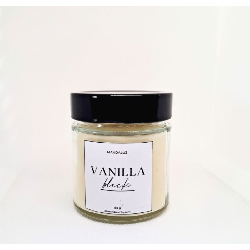 Vela Aromática Vanilla Black. Vela Baunilha. Vela Decorativa