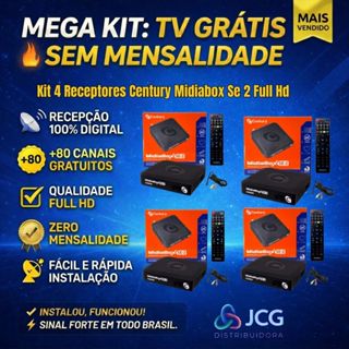Kit 4 Receptores Century Midiabox Se-2 Full HD HDMI em Oferta na Shopee