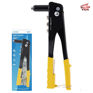 Rebitadeira Manual Profissional Alicate Rebitador Luatek 9,5 Polegadas com Kit de Rebites Inclusos em Oferta na Shopee