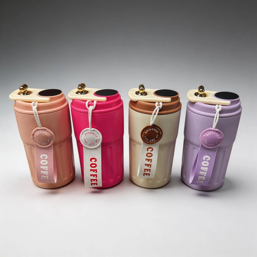 Copo Térmico Café 460ml com Tampa Vedada, Design Moderno, Portátil, Isolamento Térmico, Ideal para Viagem