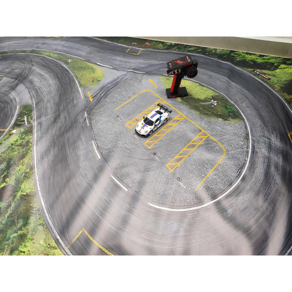 Pista Drift e Corrida para rc escala 1/24 a 1/162 em lona resistente 2,5x1,5 mts