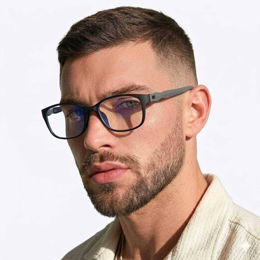 Óculos Masculino Anti Luz Azul TR90 Resistente Gamer Armação Proteção Computador Flexível