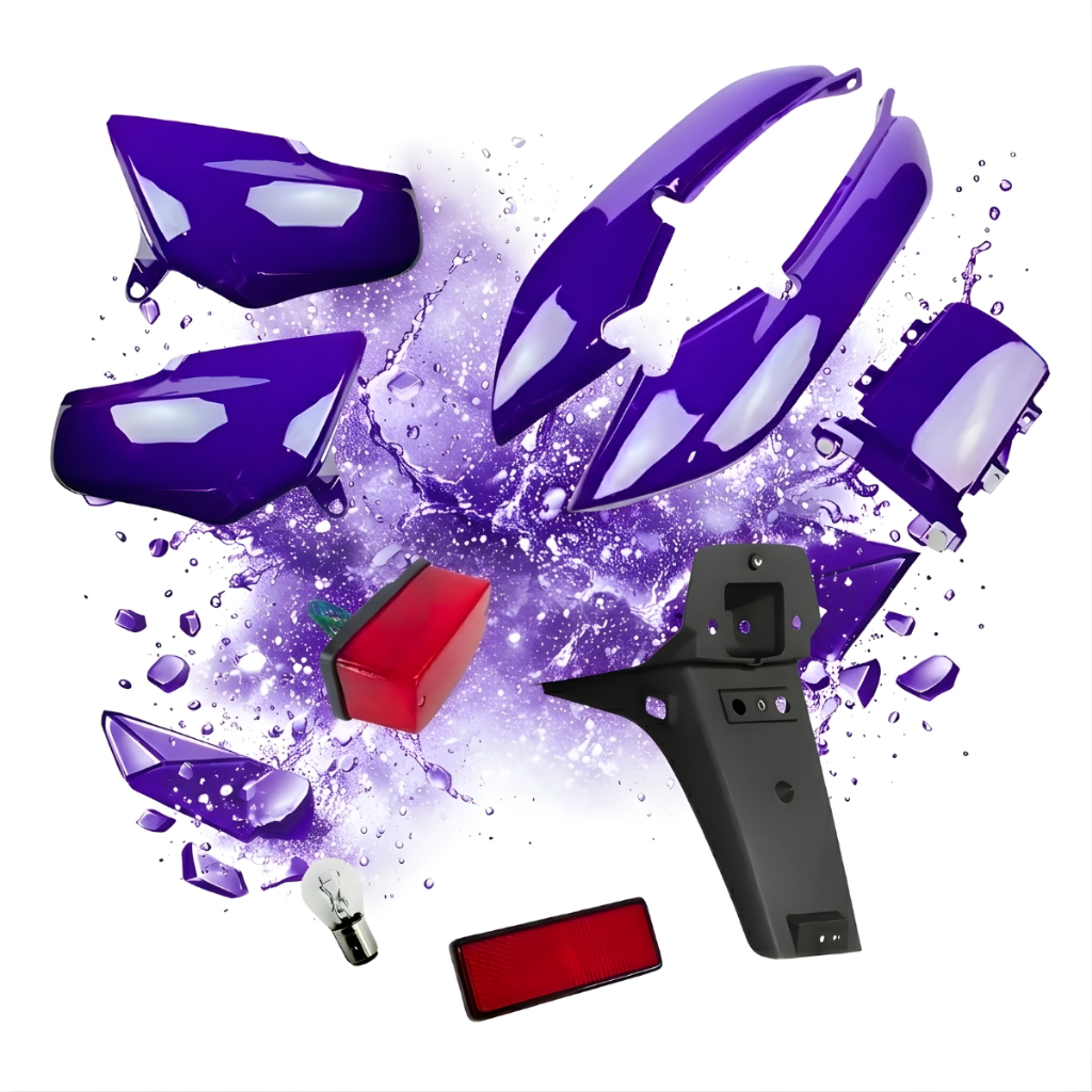 Carenagem Titan 125 98 Até 99 Roxo Tampa lateral + Rabeta + Paralama Traseiro Completo