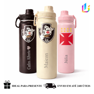 Garrafa Térmica Inox 800ml Personalizada Time Vasco - Presente Torcedor/Futebol em Oferta na Shopee