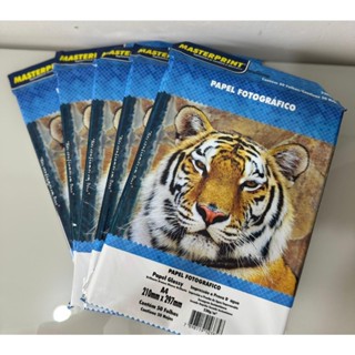 Papel Fotográfico A4 Glossy 230g Premium Brilho 1000 Folhas A4 Masterprint em Oferta na Shopee