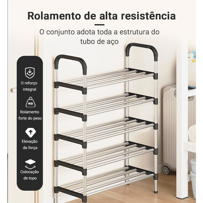 🔥Estante de sapatos vertical de luxo com múltiplos níveis armário de 9 camadas pode acomodar 27 pares de sapatos