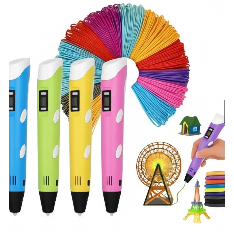 Caneta 3D para Desenho|Impressora 3D manual com Filamento Seguro