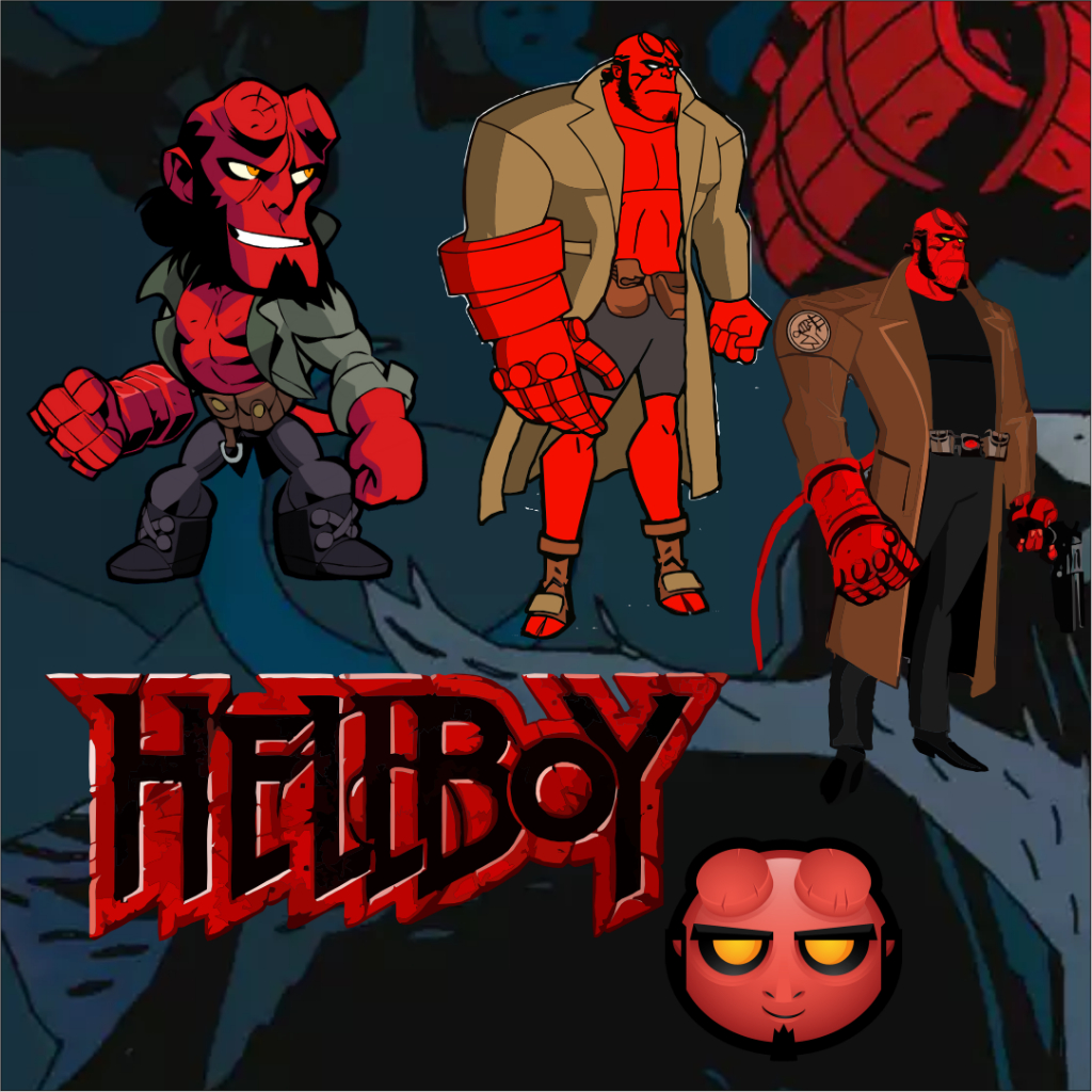 Cartela Adesivos Hellboy - 5 Unidades