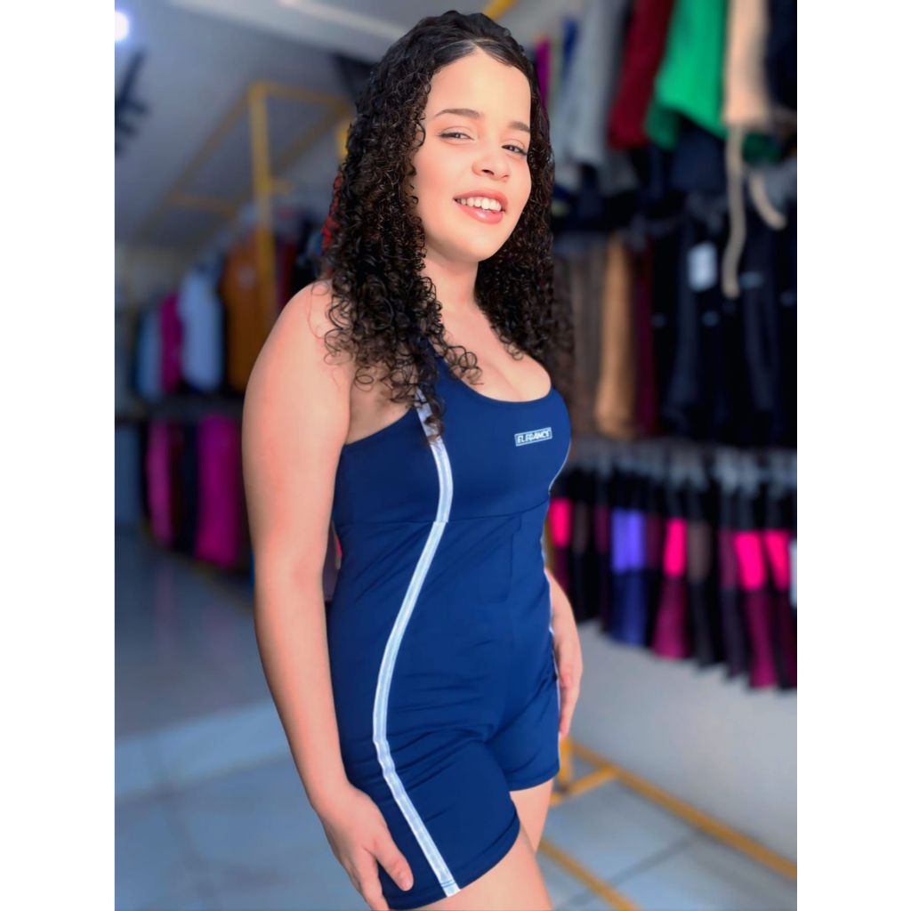 Macaquinho Fitness Feminino Curto Modelador Academia Sem Costura Várias Cores Tendência