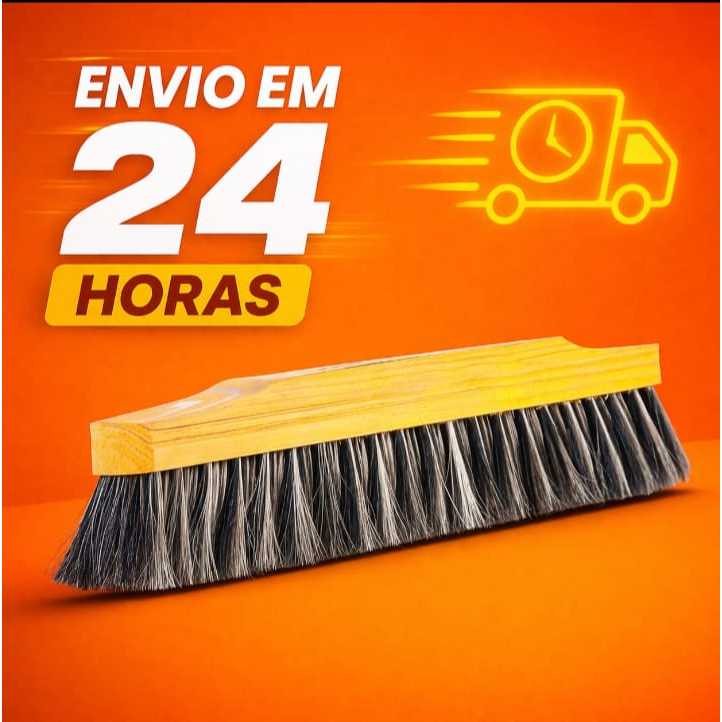 🔥OFERTA IMPERDÍVEL🔥 Vassoura Pelo Natural 30cm Remove Sujeira dos Cantos Melhor que Vassoura Comum (SEM CABO)