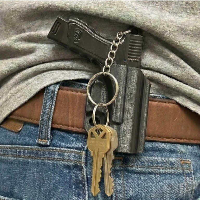Chaveiro Estiloso Estilo Pistola Com Coldre Funcional Para Chaves Pratico E Seguro