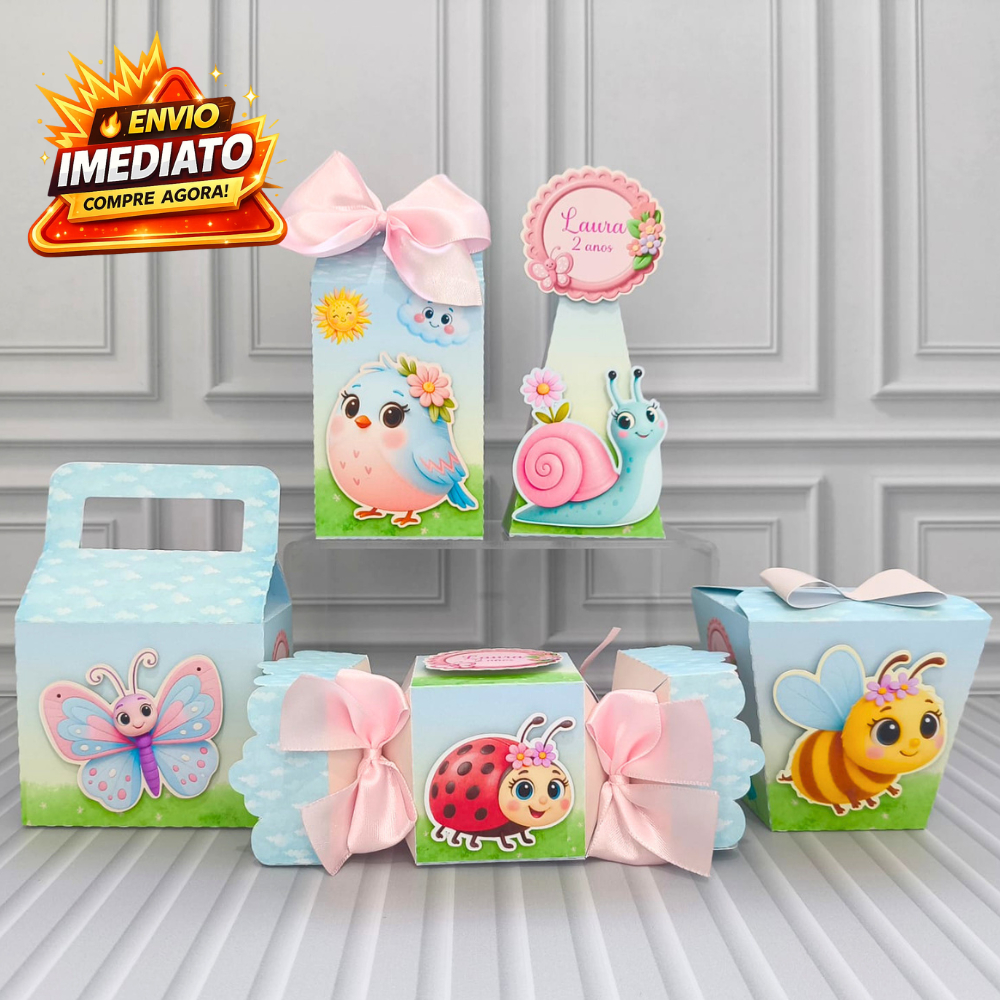 Kit Festa Infantil Jardim Encantado - Lembrancinhas Aniversário Jardim Encantado - Lembrancinhas Personalizadas Jardim