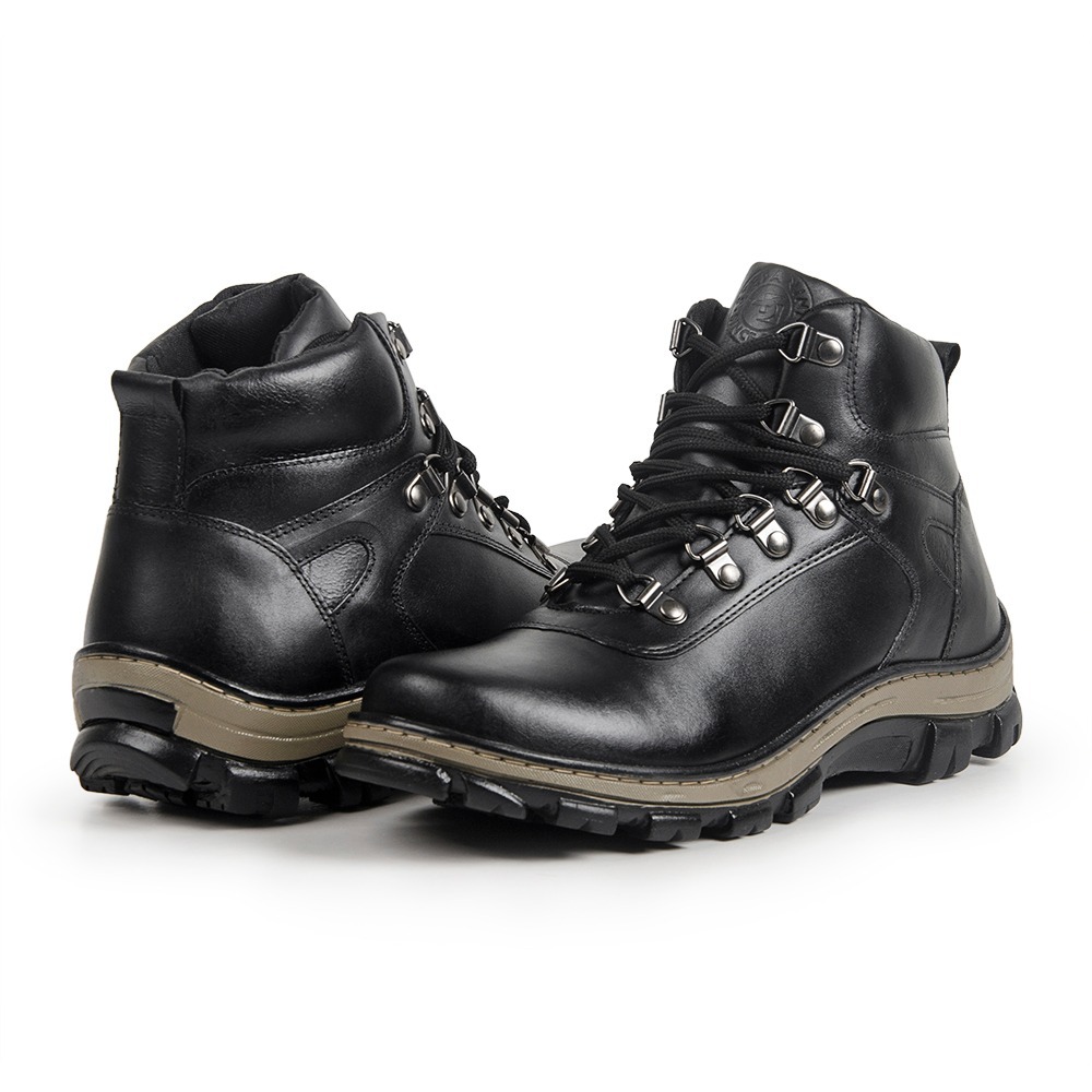 Bota Botinha Masculino Adventure Tratorada Solado Emborrachado Anti Derrapante Resistente Confiavel Casual Confortavel