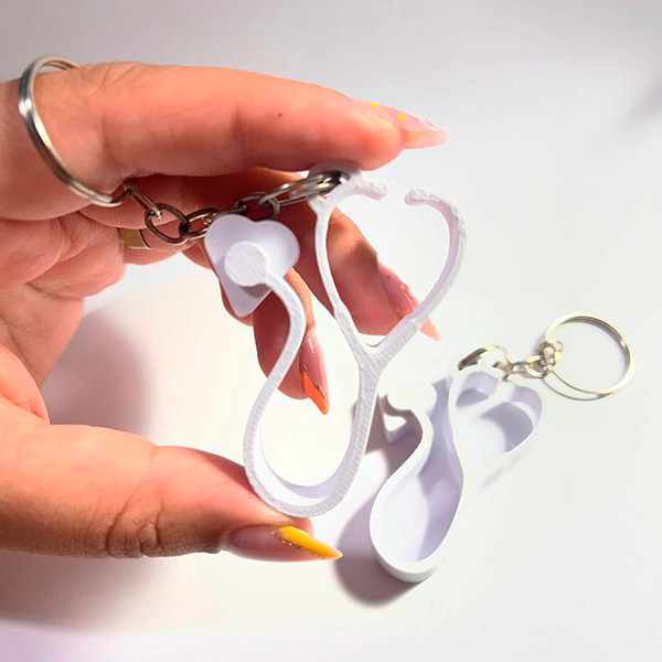 Chaveiro Estetoscópio Área da Saúde - Profissão / Enfermagem / Medicina 5,5cm