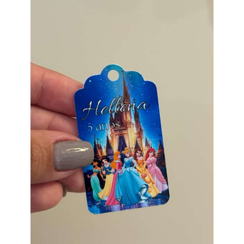 TAG PERSONALIZADA PARA LEMBRANCINHAS PRINCESAS DISNEY