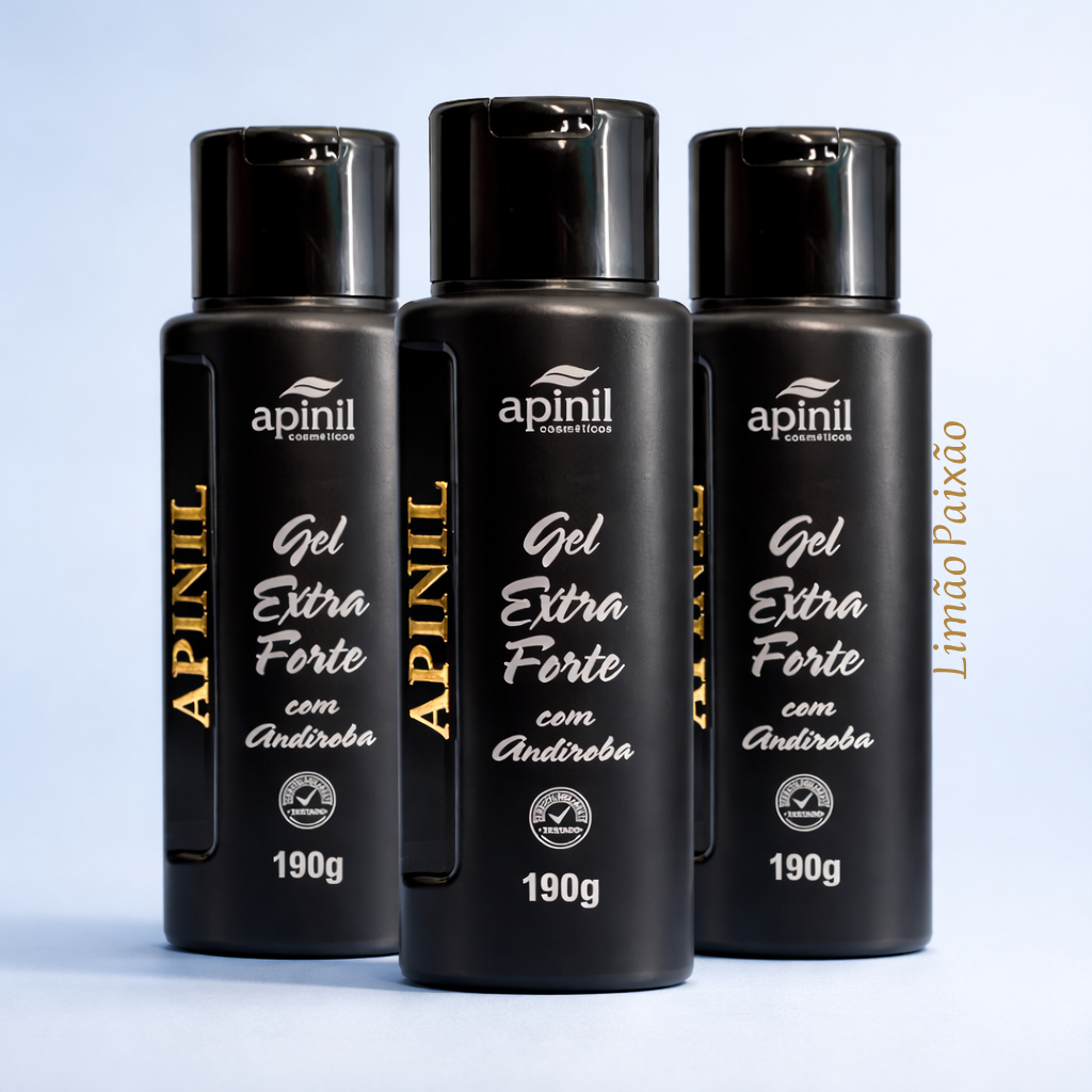 Gel Massageador Extra Forte com Andiroba Apinil 190g - Alívio e Relaxamento Muscular - Limão Paixão