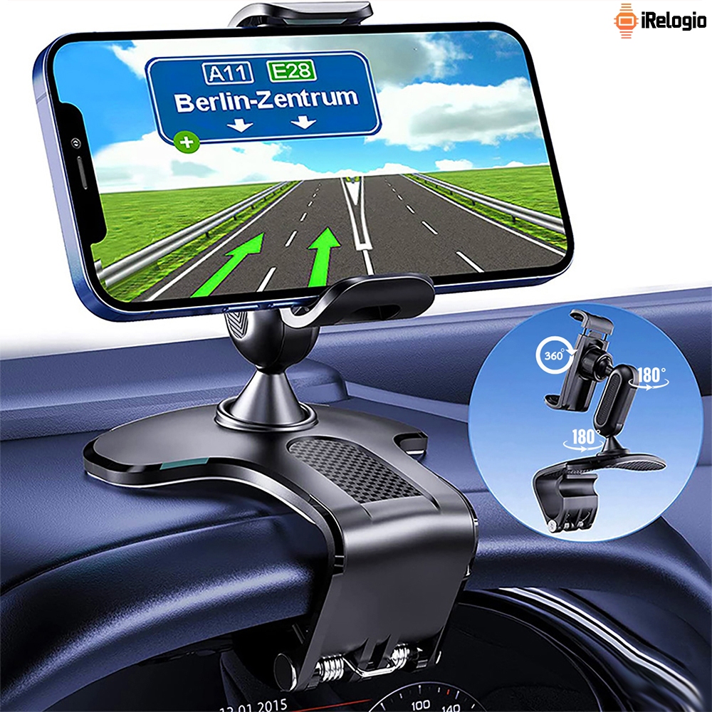 Suporte Universal Para Celular Gps Carro Rotação 360 Graus Ajustável Painel Retrovisor Veicular