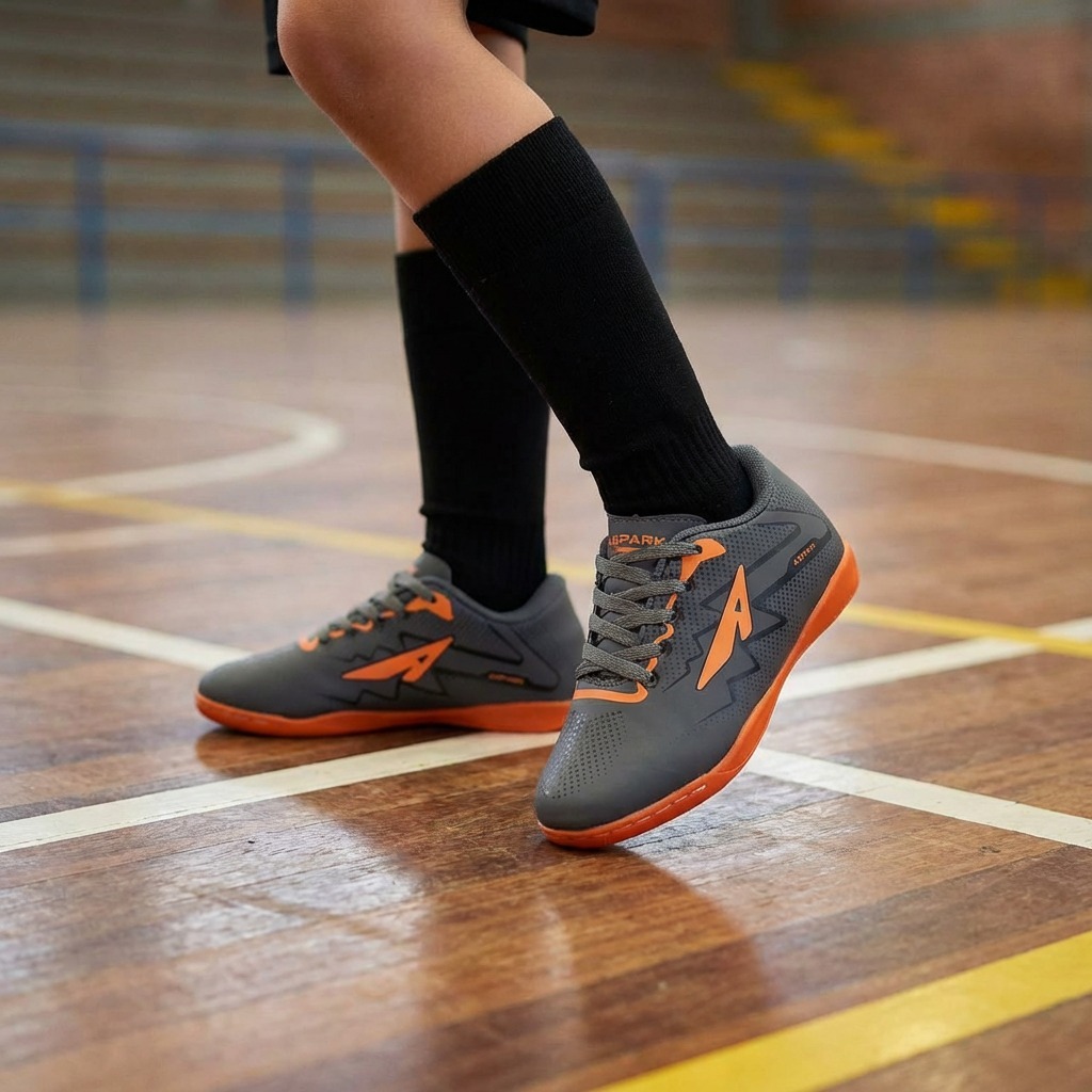 Chuteira Infantil Futsal Menino Solado Antiderrapante para Jogos Internos