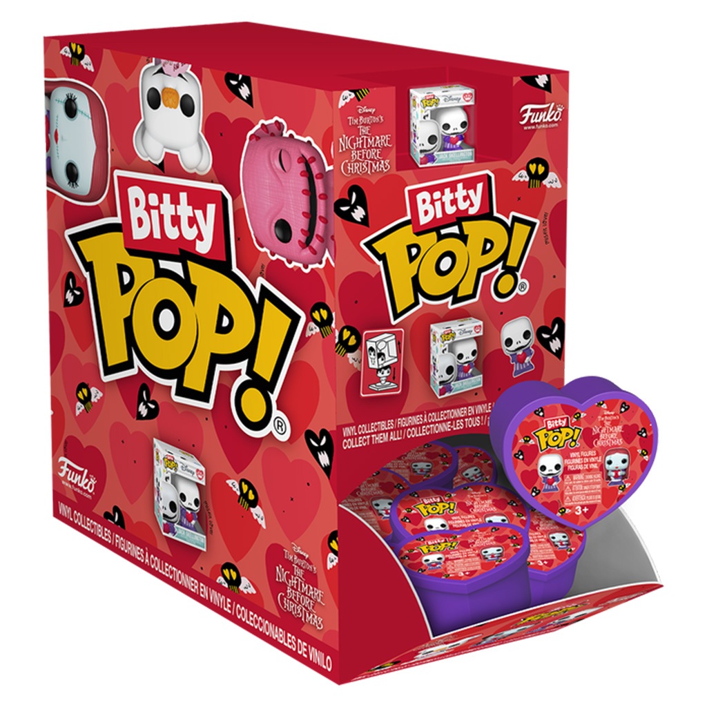 FUNKO BITTY POP MYSTERY DISNEY: THE NIGHTMARE BEFORE CHRISTMAS:VALENTINE'S DAY (87812) NOVO ORIGINAL