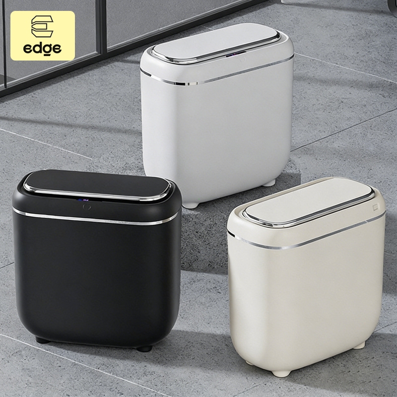 Lixeira Inteligente com Sensor de Alto Design — Design Slim de 14L, Ideal para Banheiro e Cozinha, Impermeável IPX5