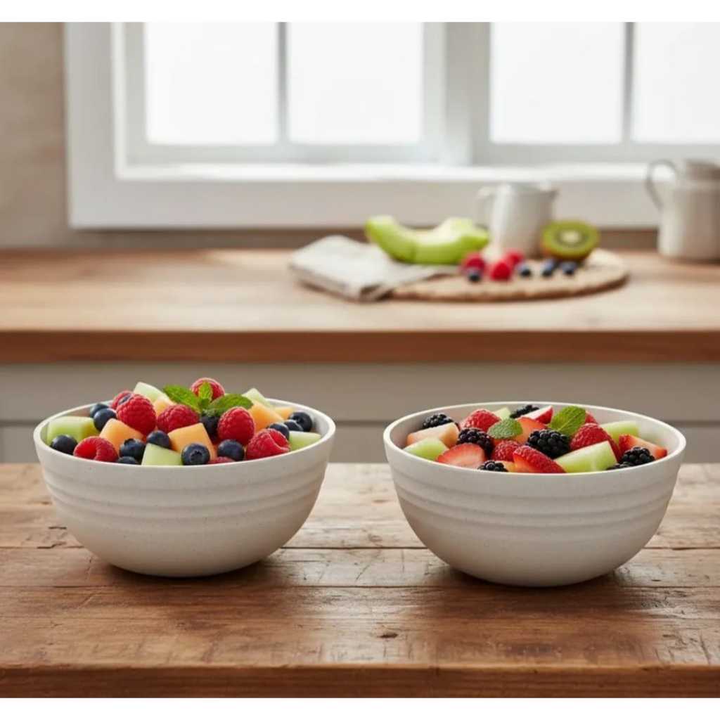 2 Tigelas De Cozinha Lyor Bowl 500ml Fibra De Bambu e PP