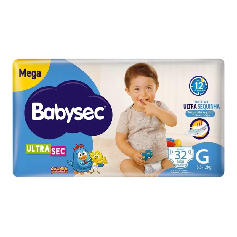Fralda BabySec Ultrasec Galinha Pintadinha Hiper G