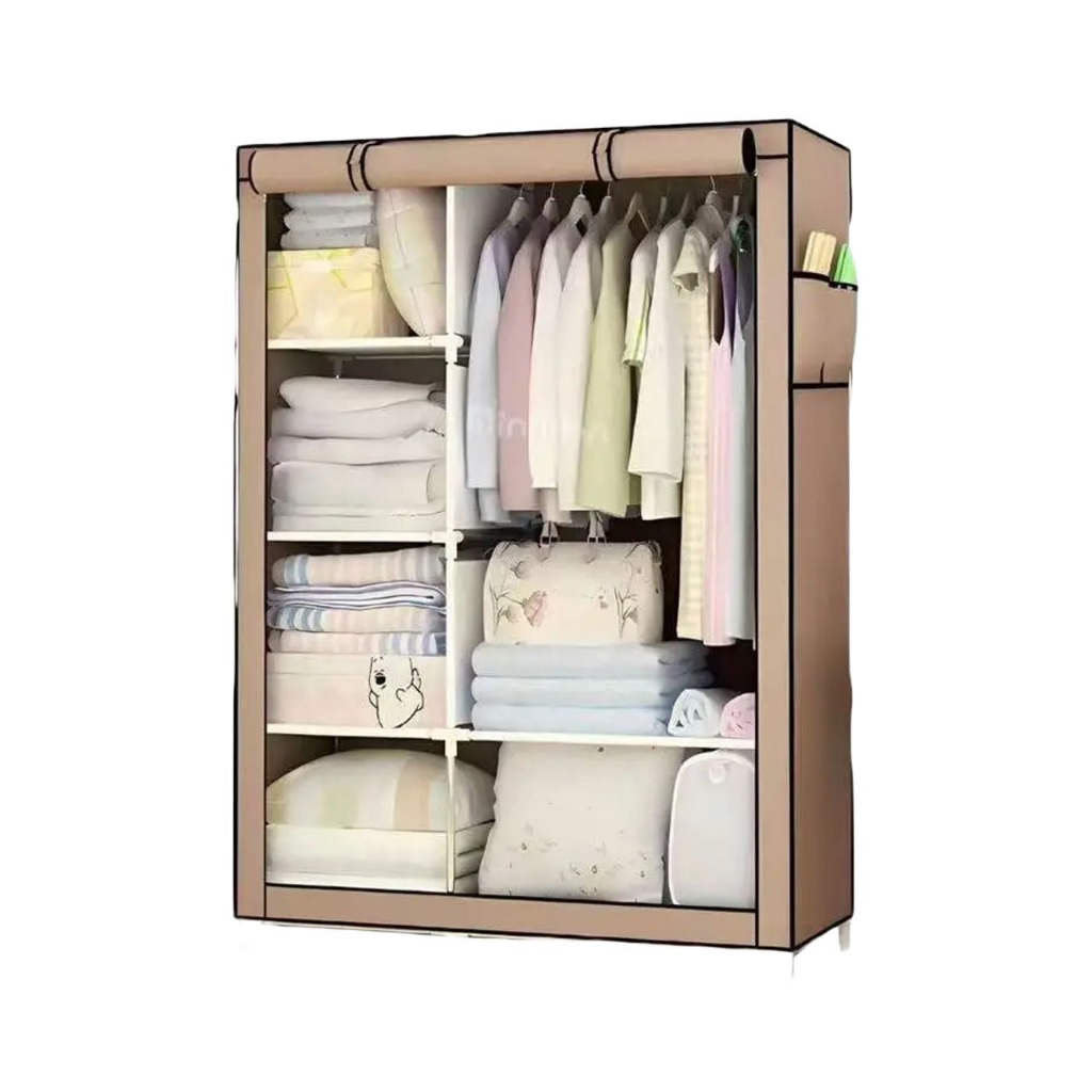 Guarda-Roupa Dobrável Portátil Organizador de Roupas em Tecido Multiuso Grande 170x105x45cm
