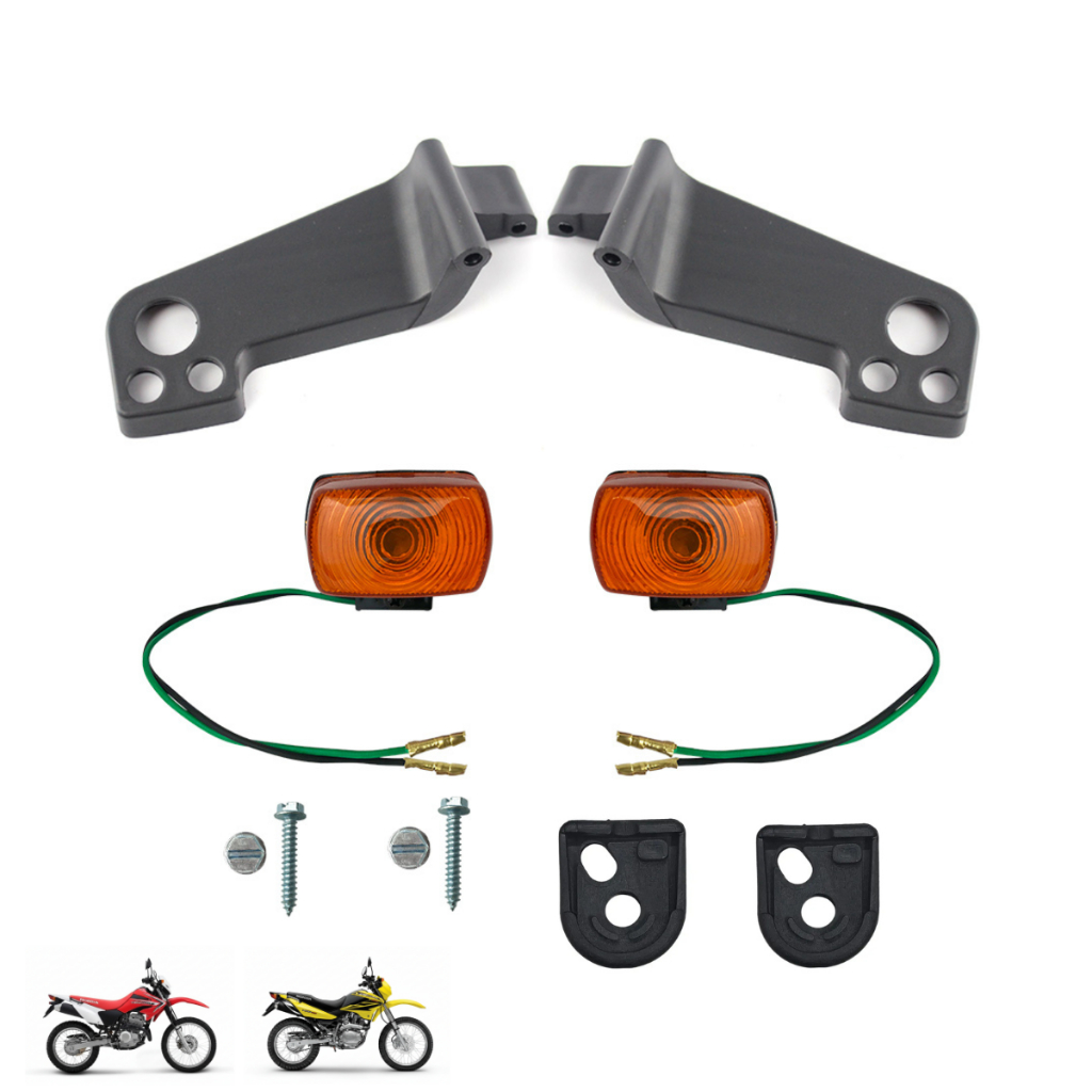 Suporte Pisca + Pisca + Coxim Fixação Kit Tornado 2001 A 2008 E Bros 150 2003 A 2008