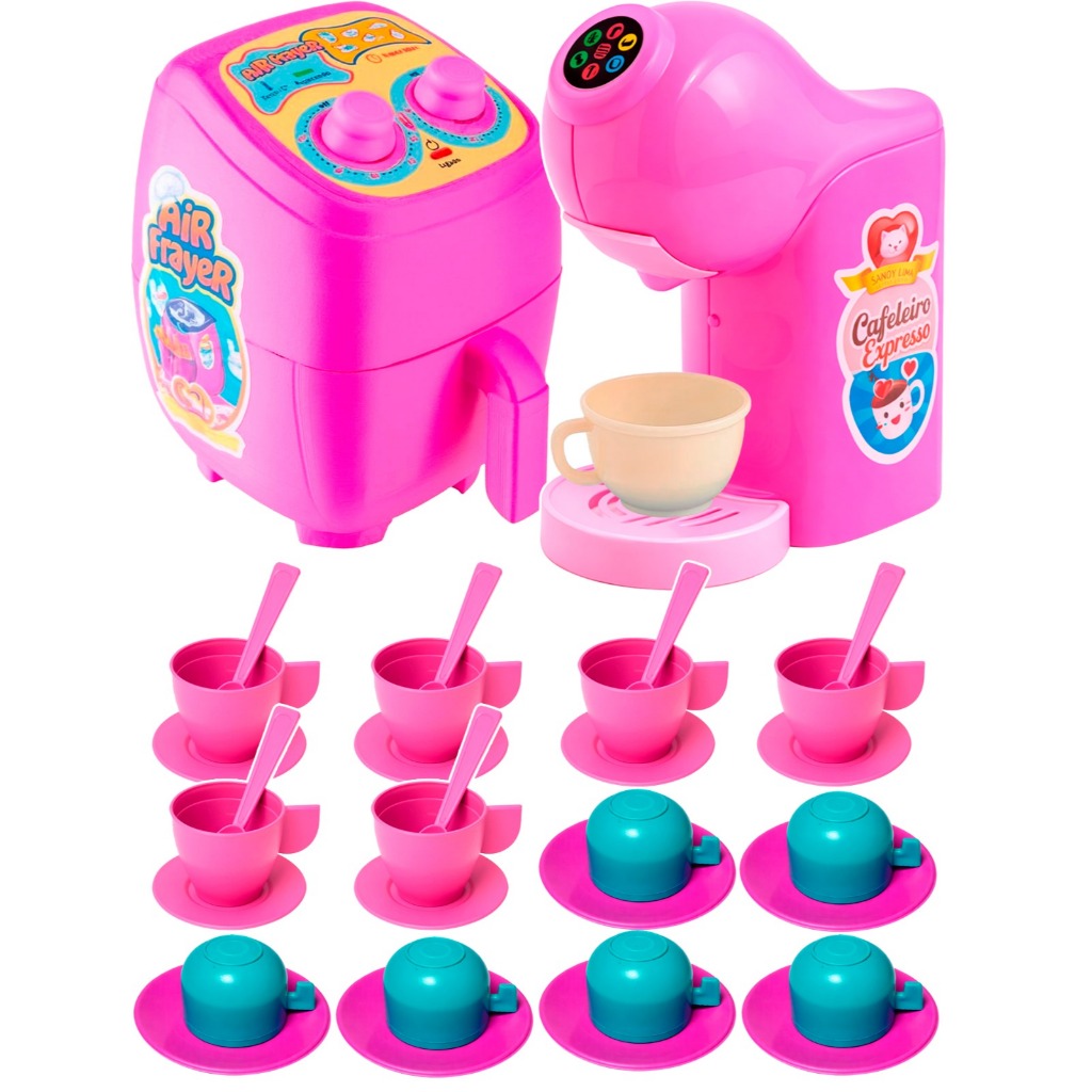 Kit Cozinha Divertida Infantil AIR FRYER - CAFETEIRA CHAZINHO Talheres