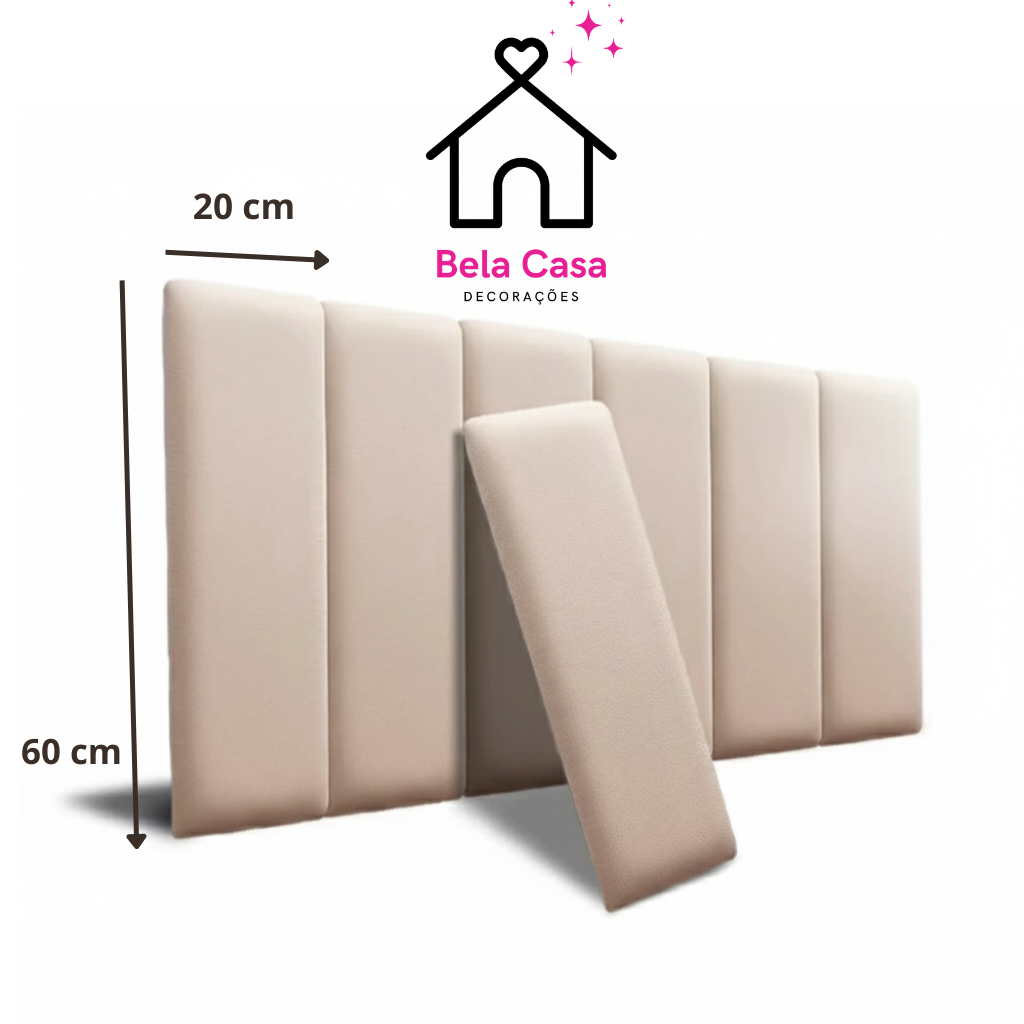 CABECEIRA DE CAMA CASAL BOX ADESIVA  60X20 - Renove Seu Quarto com Estilo - ENVIO IMEDIATO!!!