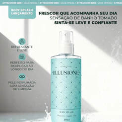 Body Splash Illusione 200ml – Frescor Cítrico Refrescante, Leve e Ideal para o Dia a Dia