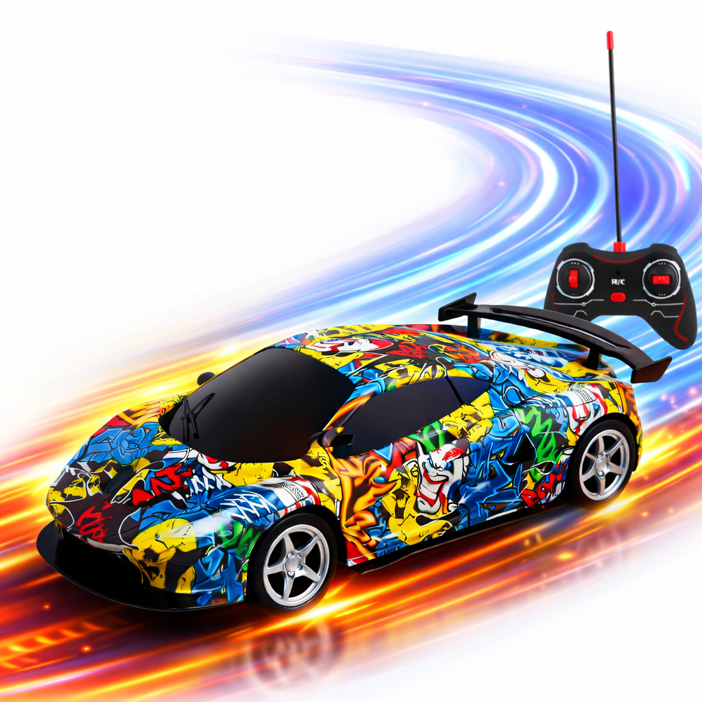 Carrinho De Controle Remoto Esportivo Grafite Super Rápido Brinquedo Drift Infantil Kizumba