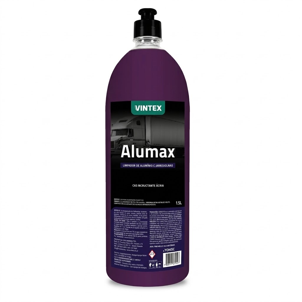 Vintex Alumax Limpa Alumínio Desincrustante Ácido 1,5L Limpeza Pesada Rodas Motor Caminhão Pro