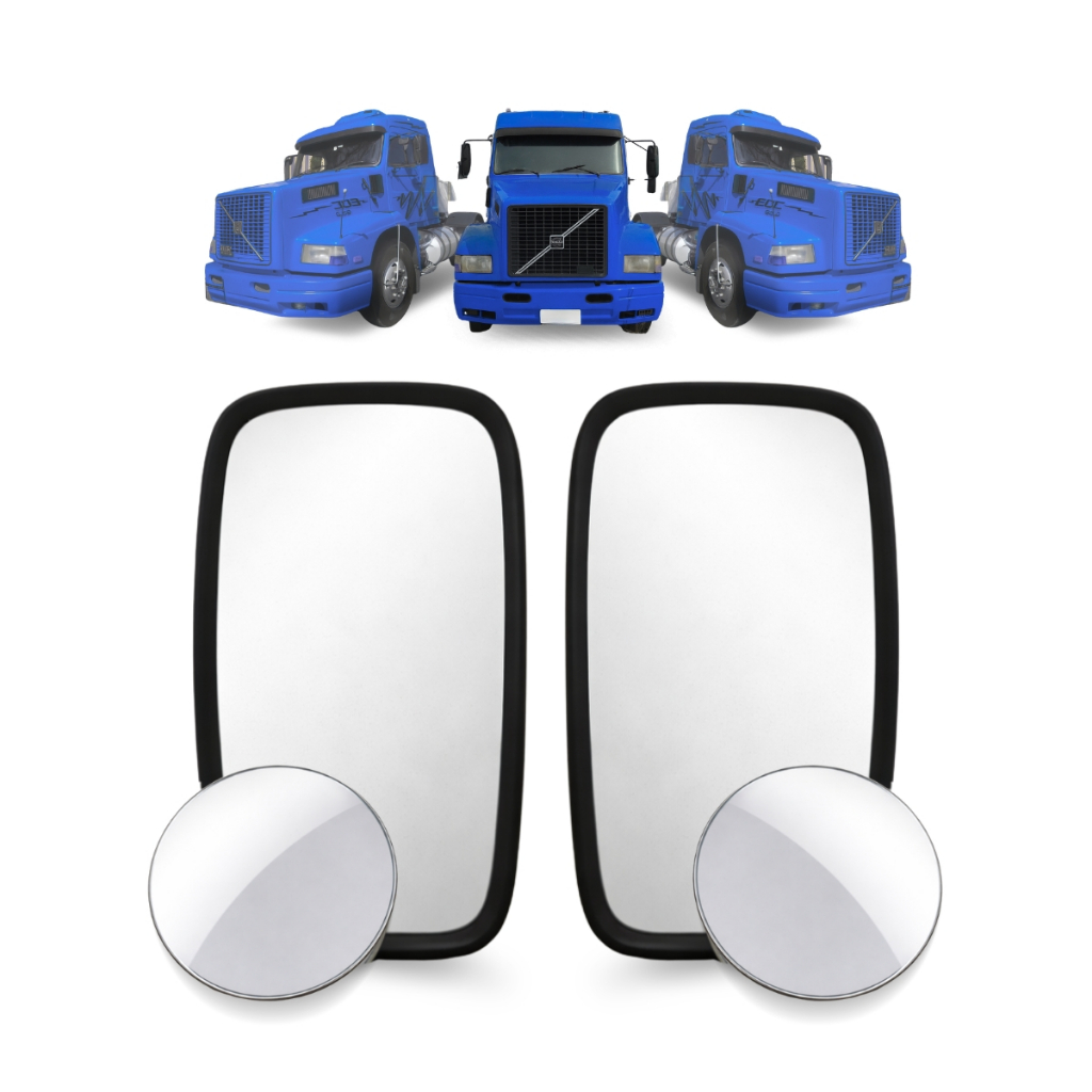 Kit Espelho Plano + Par Espelho Biônico Redondo Volvo Edc